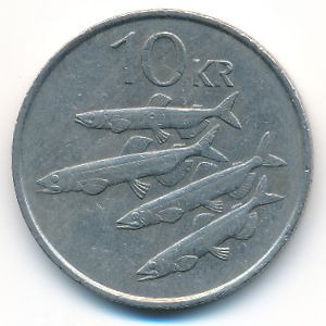 Исландия, 10 крон (1987 г.)