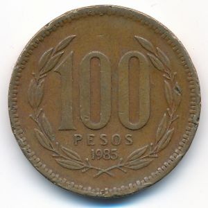 Chile, 100 pesos, 1985