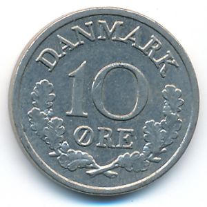 Denmark, 10 ore, 1972