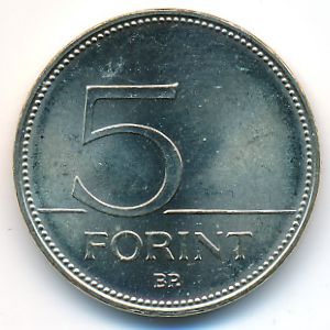 Hungary, 5 forint, 2012–2020