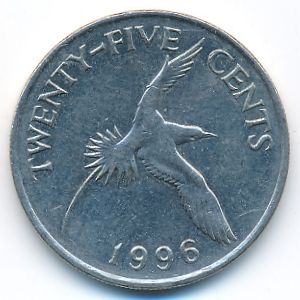 Bermuda Islands, 25 cents, 1996