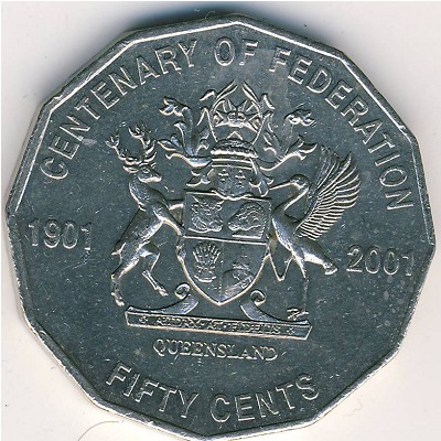 Australia, 50 cents, 2001