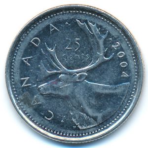 Canada, 25 cents, 2004