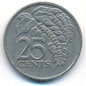 Trinidad & Tobago, 25 cents, 1983