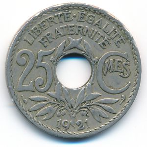 Франция, 25 сентим (1921 г.)