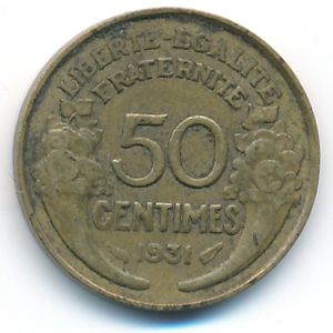 Франция, 50 сентим (1931 г.)