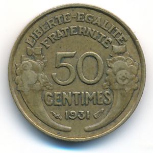 Франция, 50 сентим (1931 г.)