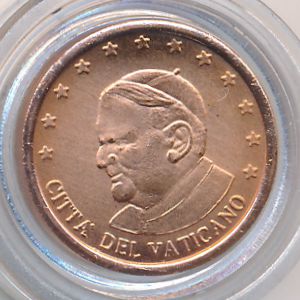 Ватикан., 1 евроцент (2005 г.)