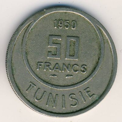 Тунис, 50 франков (1950–1957 г.)