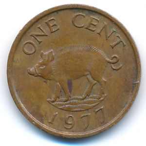 Bermuda Islands, 1 cent, 1977