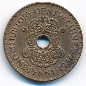 New Guinea, 1 penny, 1936