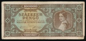 Hungary, 100000 пенгё, 1945