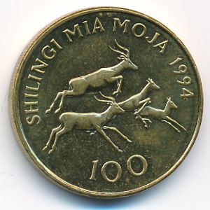 Tanzania, 100 shilingi, 1994