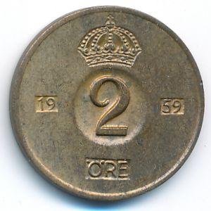 Швеция, 2 эре (1959 г.)