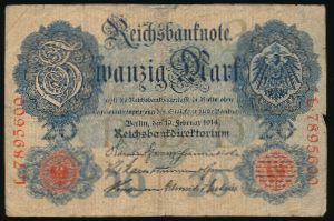 Germany, 20 марок, 1914