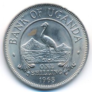 Uganda, 1 shilling, 1968