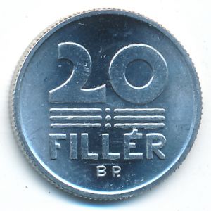 Венгрия, 20 филлеров (1967–1989 г.)