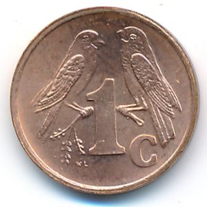 South Africa, 1 cent, 2000–2001