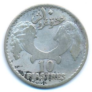 Lebanon, 10 piastres, 1929