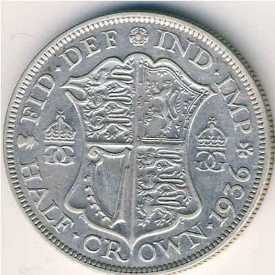 Great Britain, 1/2 crown, 1927–1936