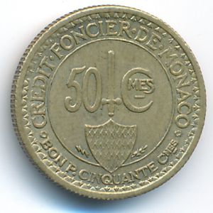 Monaco, 50 centimes, 1926