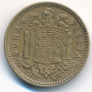 Spain, 1 peseta, 1953