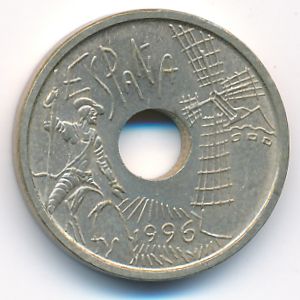 Испания, 25 песет (1996 г.)