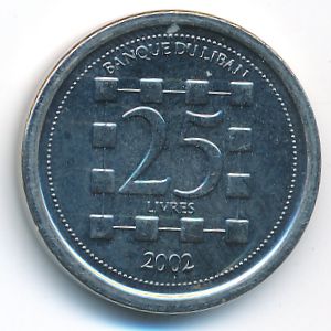 Lebanon, 25 livres, 2002