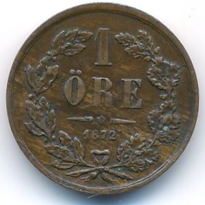 Sweden, 1 ore, 1860–1872