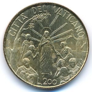 Vatican City, 200 lire, 1999