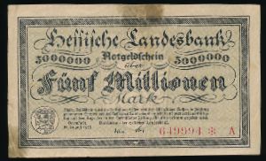 Darmstadt, 5000000 марок, 1923
