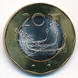 Taiwan, 20 yuan, 2001–2003
