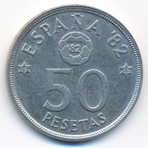 Spain, 50 pesetas, 1980