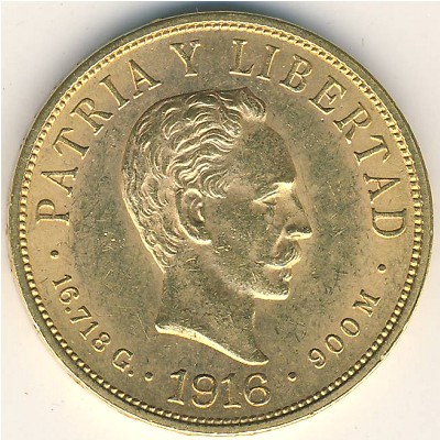 Cuba, 10 pesos, 1915–1916