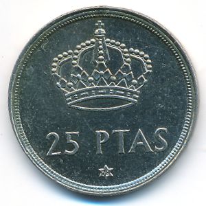 Испания, 25 песет (1975 г.)