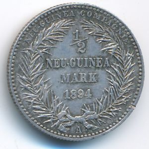 German New Guinea, 1/2 марки, 