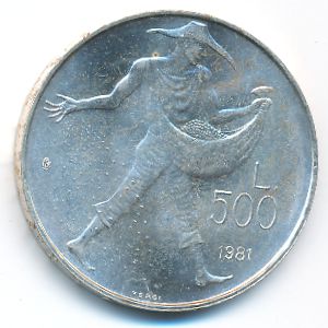 San Marino, 500 lire, 1981