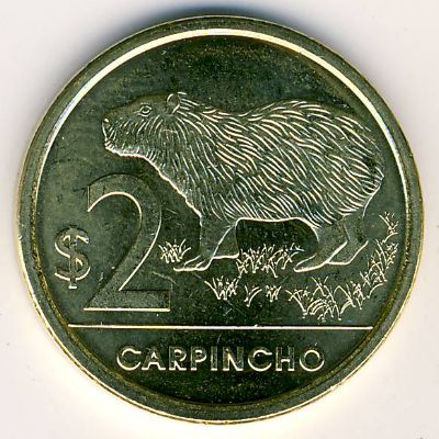 Уругвай, 2 песо (2011–2019 г.)