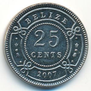 Belize, 25 cents, 2007