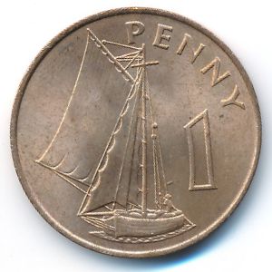 The Gambia, 1 penny, 1966