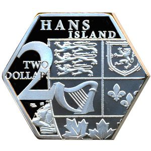 Hans Island., 2 dollars - 11 kroner, 2022