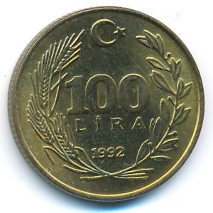 Турция, 100 лир (1992 г.)