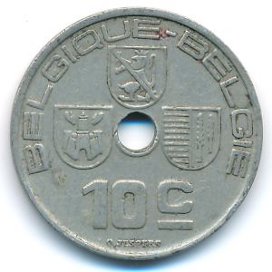 Бельгия, 10 сентим (1938 г.)