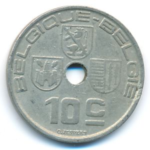 Бельгия, 10 сентим (1938 г.)