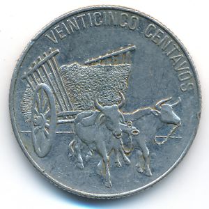Dominican Republic, 25 centavos, 1989