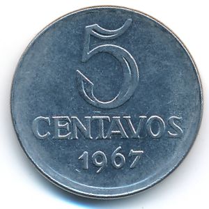 Бразилия, 5 сентаво (1967 г.)