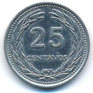 El Salvador, 25 centavos, 1977