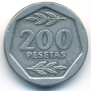 Испания, 200 песет (1986 г.)