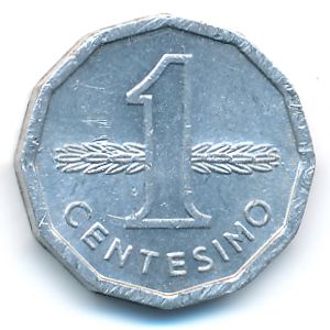 Uruguay, 1 centesimo, 1977