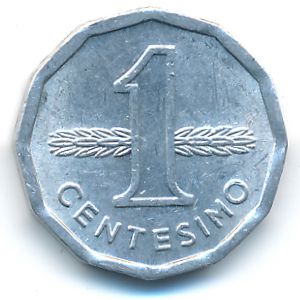 Uruguay, 1 centesimo, 1977